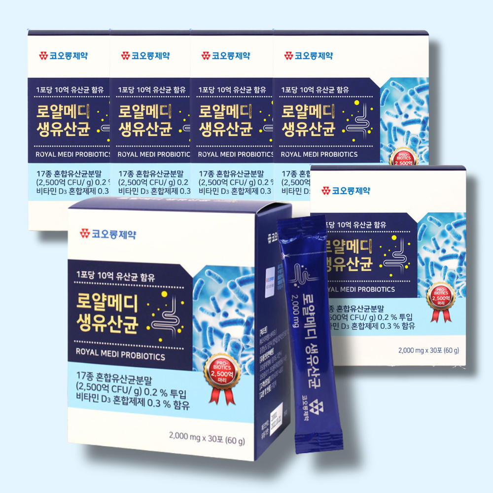 코오롱제약 로얄메디 생유산균 (30포, 단품) x 6개