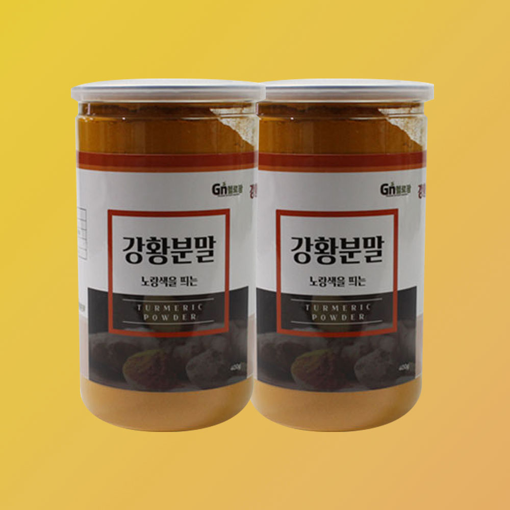 헬로팜 강황 분말 380g 밀폐 용기 제품 x 2개