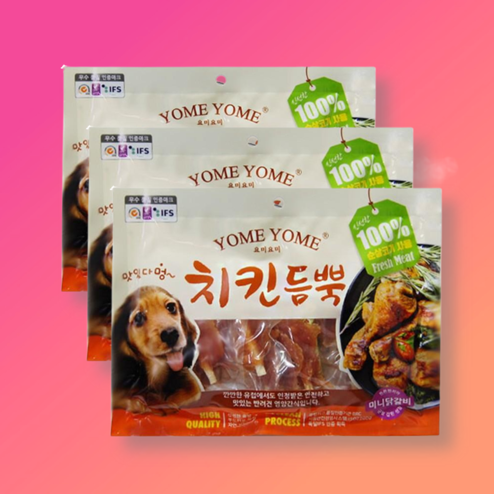 요미요미 치킨듬뿍  미니 닭갈비400g x 3개 애견간식 수제간식